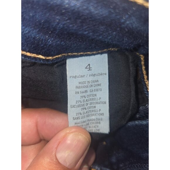 American Eagle Womens Regular Fit Jeans 4 Dark Wash Stretch Denim 28 x 32 - Picture 4 of 7